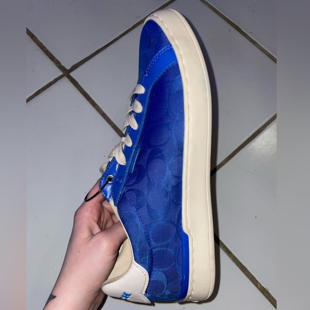 COACH MEN'S "ELECTRIC BLUE" SNEAKERS SIZE 8.5 NWOT - Picture 6 of 7